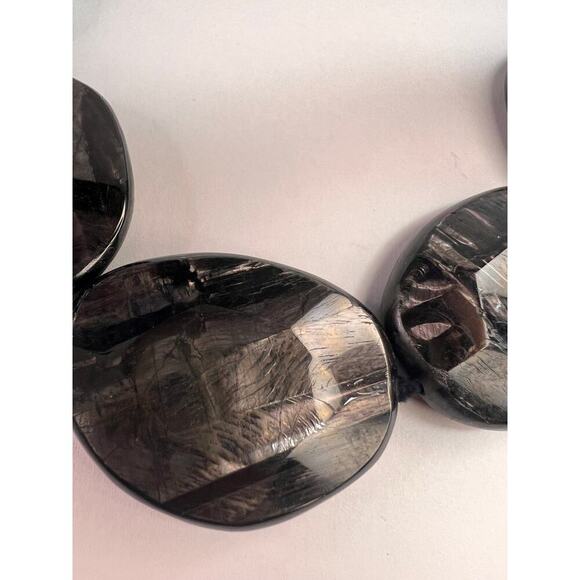 NEW Hypersthene necklace in gold over bronze - Picture 13 of 16